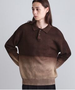 tk.TAKEO KIKUCHI / ティーケー タケオキクチ ニット・セーター | 畦編みニットポロシャツブリーチ