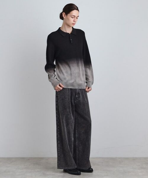 tk.TAKEO KIKUCHI / ティーケー タケオキクチ ニット・セーター | 畦編みニットポロシャツブリーチ | 詳細10
