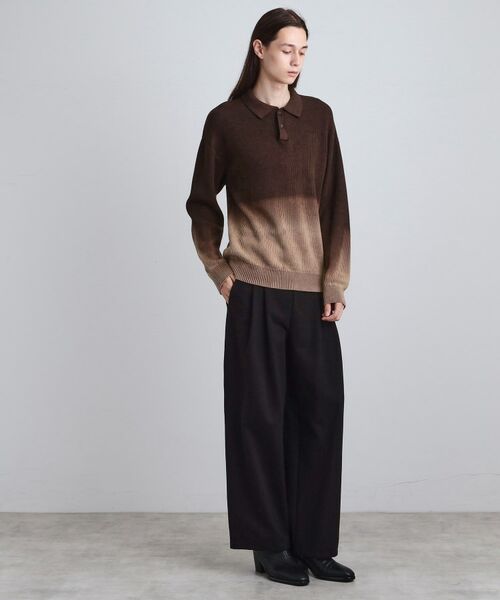 tk.TAKEO KIKUCHI / ティーケー タケオキクチ ニット・セーター | 畦編みニットポロシャツブリーチ | 詳細14