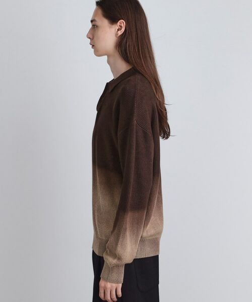 tk.TAKEO KIKUCHI / ティーケー タケオキクチ ニット・セーター | 畦編みニットポロシャツブリーチ | 詳細17