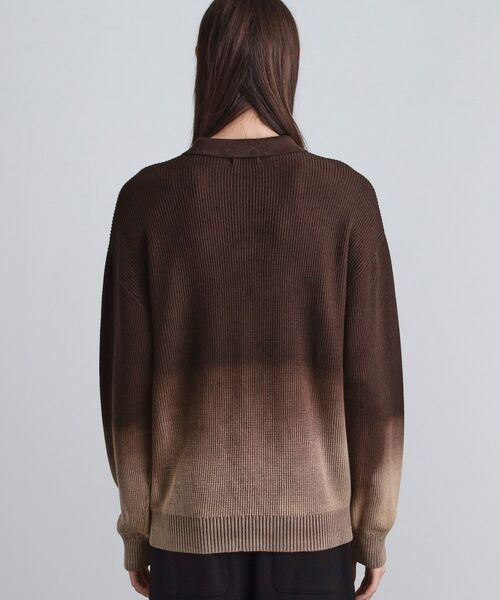 tk.TAKEO KIKUCHI / ティーケー タケオキクチ ニット・セーター | 畦編みニットポロシャツブリーチ | 詳細18