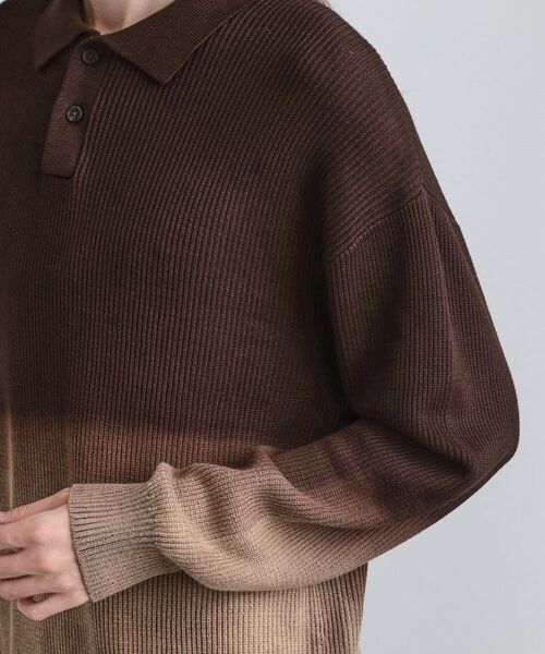 tk.TAKEO KIKUCHI / ティーケー タケオキクチ ニット・セーター | 畦編みニットポロシャツブリーチ | 詳細20