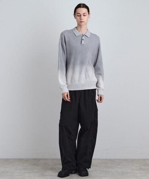 tk.TAKEO KIKUCHI / ティーケー タケオキクチ ニット・セーター | 畦編みニットポロシャツブリーチ | 詳細3