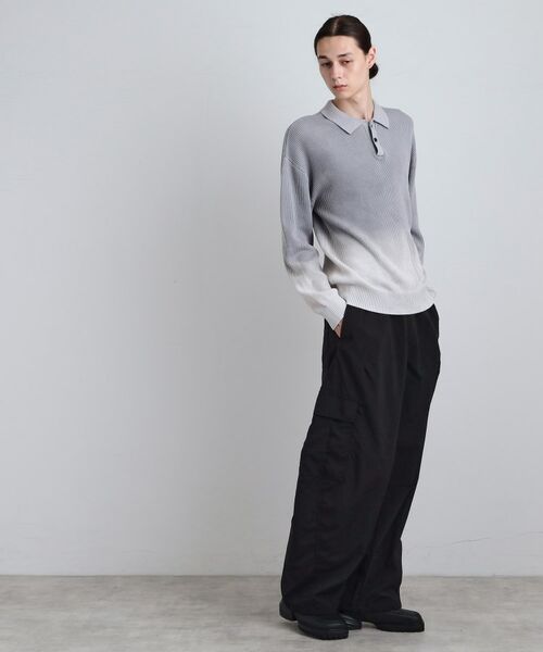 tk.TAKEO KIKUCHI / ティーケー タケオキクチ ニット・セーター | 畦編みニットポロシャツブリーチ | 詳細4