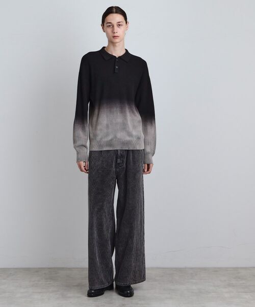 tk.TAKEO KIKUCHI / ティーケー タケオキクチ ニット・セーター | 畦編みニットポロシャツブリーチ | 詳細9