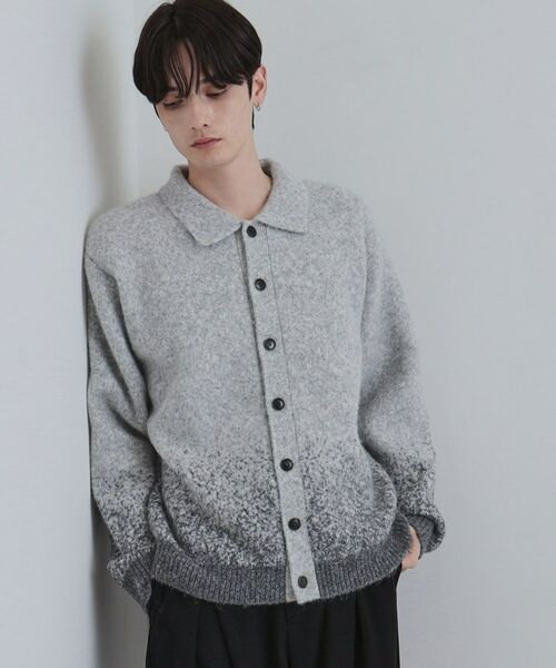 tk.TAKEO KIKUCHI / ティーケー タケオキクチ カーディガン・ボレロ | ミスティーシャギーカーディガン(ライトグレー(011))