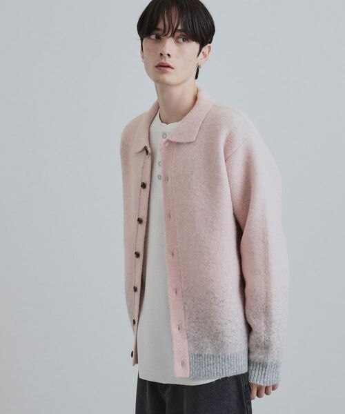 tk.TAKEO KIKUCHI / ティーケー タケオキクチ カーディガン・ボレロ | ミスティーシャギーカーディガン(ピンク(071))