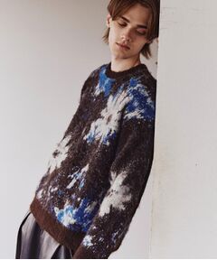 tk.TAKEO KIKUCHI / ティーケー タケオキクチ ニット・セーター | アブストフラワーシャギーニットプルオーバー