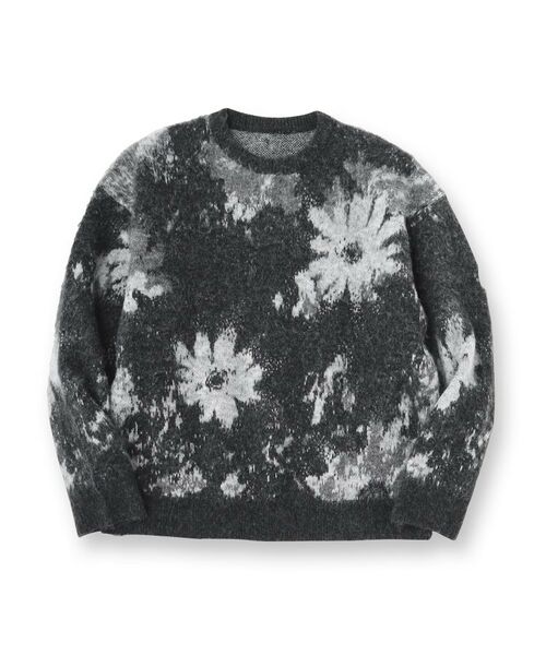 tk.TAKEO KIKUCHI / ティーケー タケオキクチ ニット・セーター | アブストフラワーシャギーニットプルオーバー | 詳細1