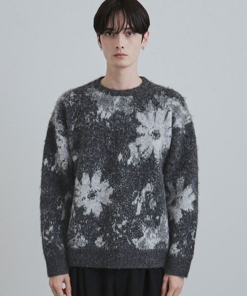 tk.TAKEO KIKUCHI / ティーケー タケオキクチ ニット・セーター | アブストフラワーシャギーニットプルオーバー | 詳細15