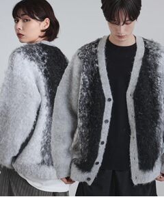 tk.TAKEO KIKUCHI / ティーケー タケオキクチ カーディガン・ボレロ | ボールドストライプシャギーニットVカーディガン