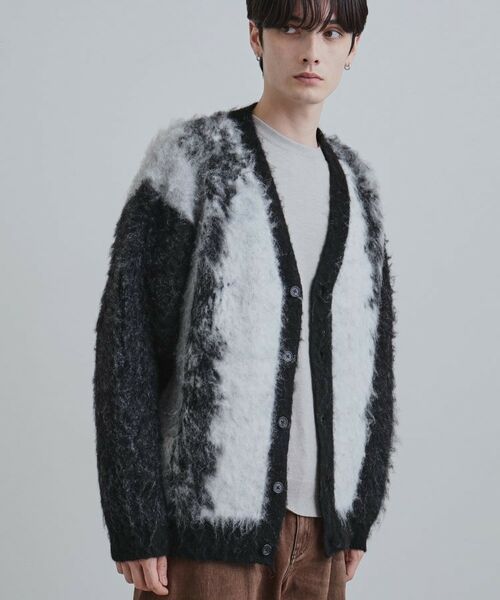 tk.TAKEO KIKUCHI / ティーケー タケオキクチ カーディガン・ボレロ | ボールドストライプシャギーニットVカーディガン | 詳細10