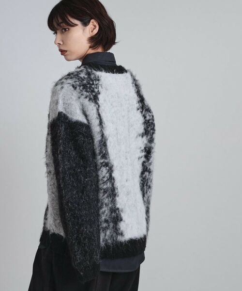 tk.TAKEO KIKUCHI / ティーケー タケオキクチ カーディガン・ボレロ | ボールドストライプシャギーニットVカーディガン | 詳細15