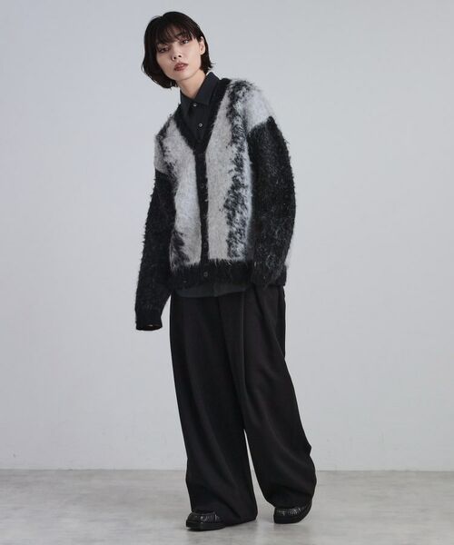 tk.TAKEO KIKUCHI / ティーケー タケオキクチ カーディガン・ボレロ | ボールドストライプシャギーニットVカーディガン | 詳細16