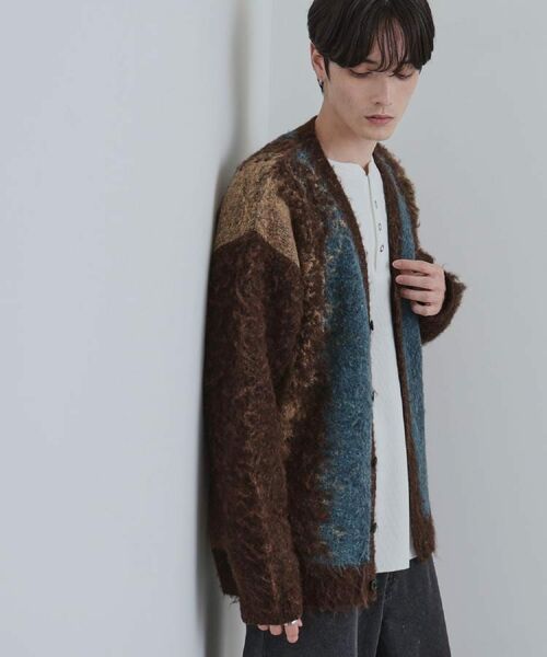 tk.TAKEO KIKUCHI / ティーケー タケオキクチ カーディガン・ボレロ | ボールドストライプシャギーニットVカーディガン | 詳細20