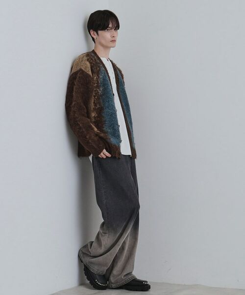 tk.TAKEO KIKUCHI / ティーケー タケオキクチ カーディガン・ボレロ | ボールドストライプシャギーニットVカーディガン | 詳細22