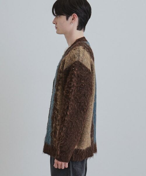 tk.TAKEO KIKUCHI / ティーケー タケオキクチ カーディガン・ボレロ | ボールドストライプシャギーニットVカーディガン | 詳細30