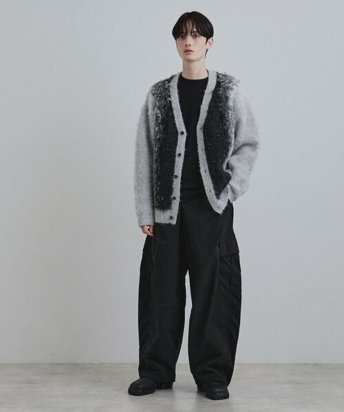 tk.TAKEO KIKUCHI / ティーケー タケオキクチ カーディガン・ボレロ | ボールドストライプシャギーニットVカーディガン | 詳細4