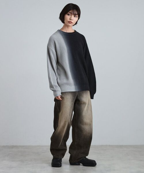 tk.TAKEO KIKUCHI / ティーケー タケオキクチ ニット・セーター | グラデダイニットプルオーバー | 詳細15