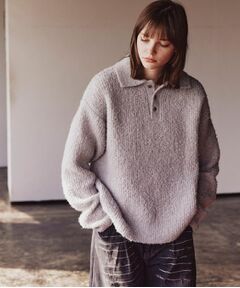 tk.TAKEO KIKUCHI / ティーケー タケオキクチ ニット・セーター | ブークレニットポロシャツ