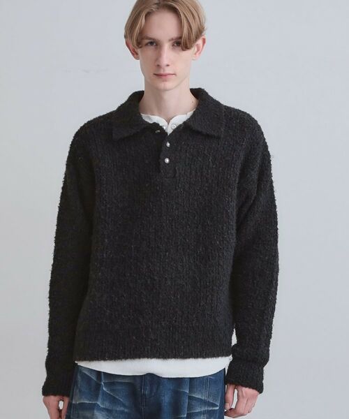 tk.TAKEO KIKUCHI / ティーケー タケオキクチ ニット・セーター | ブークレニットポロシャツ | 詳細10