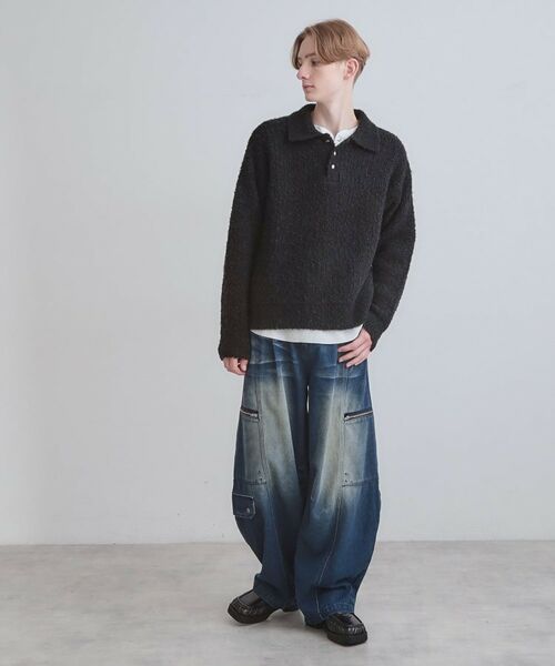 tk.TAKEO KIKUCHI / ティーケー タケオキクチ ニット・セーター | ブークレニットポロシャツ | 詳細11