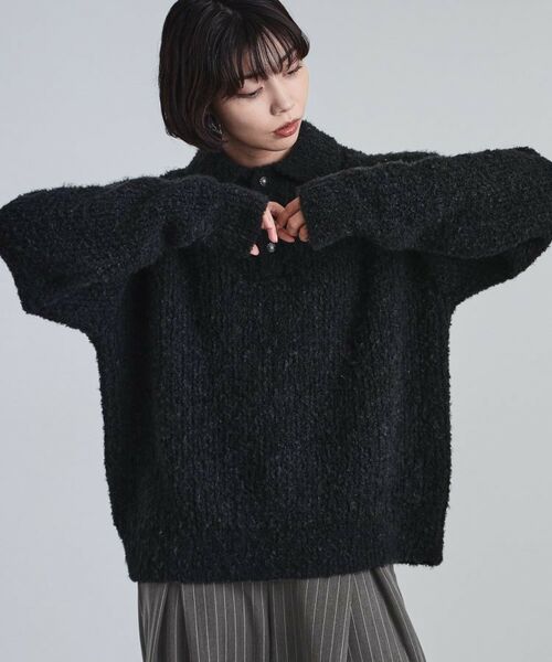 tk.TAKEO KIKUCHI / ティーケー タケオキクチ ニット・セーター | ブークレニットポロシャツ | 詳細14