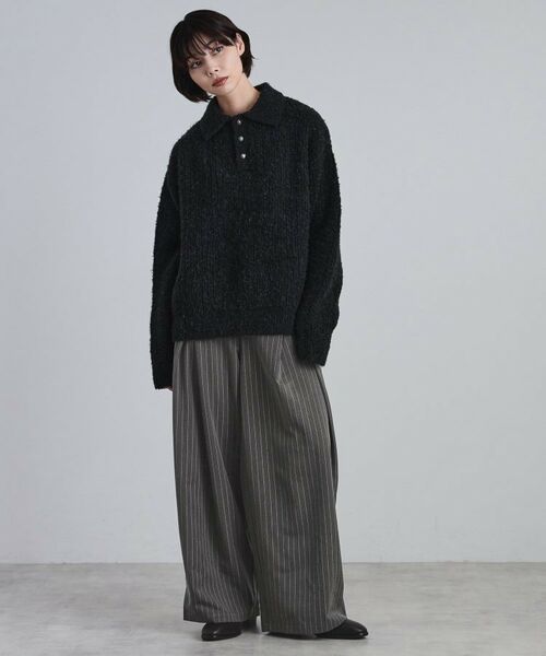 tk.TAKEO KIKUCHI / ティーケー タケオキクチ ニット・セーター | ブークレニットポロシャツ | 詳細15