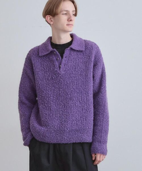 tk.TAKEO KIKUCHI / ティーケー タケオキクチ ニット・セーター | ブークレニットポロシャツ | 詳細17