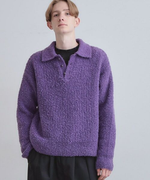 tk.TAKEO KIKUCHI / ティーケー タケオキクチ ニット・セーター | ブークレニットポロシャツ | 詳細18