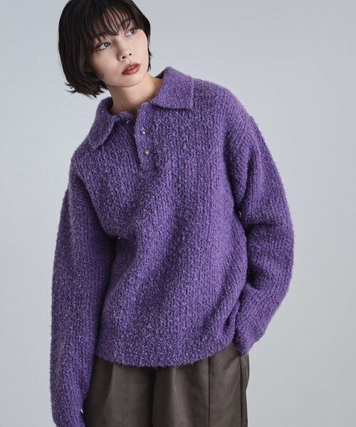 tk.TAKEO KIKUCHI / ティーケー タケオキクチ ニット・セーター | ブークレニットポロシャツ | 詳細21