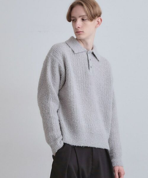 tk.TAKEO KIKUCHI / ティーケー タケオキクチ ニット・セーター | ブークレニットポロシャツ | 詳細3