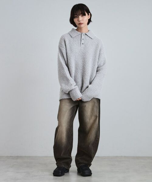 tk.TAKEO KIKUCHI / ティーケー タケオキクチ ニット・セーター | ブークレニットポロシャツ | 詳細8