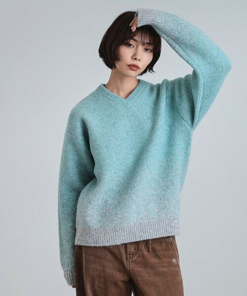 tk.TAKEO KIKUCHI / ティーケー タケオキクチ ニット・セーター | ミスティーシャギーVネックニット | 詳細24
