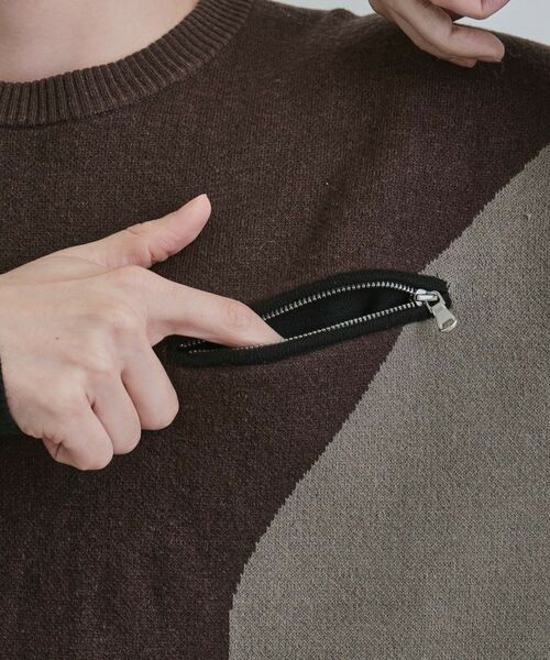 tk.TAKEO KIKUCHI / ティーケー タケオキクチ ニット・セーター | カラースキーム胸ZIPニット | 詳細18