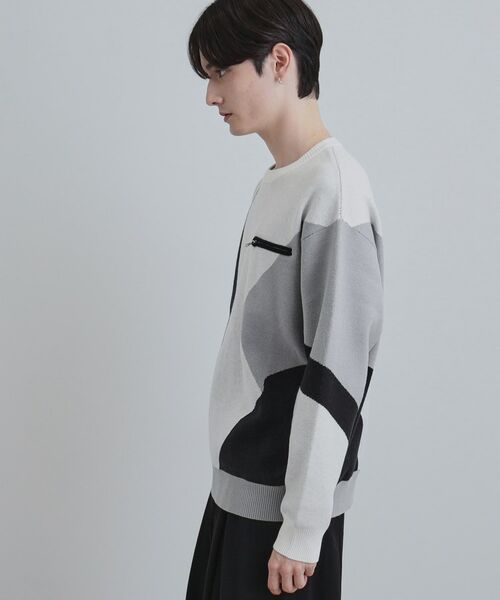 tk.TAKEO KIKUCHI / ティーケー タケオキクチ ニット・セーター | カラースキーム胸ZIPニット | 詳細2