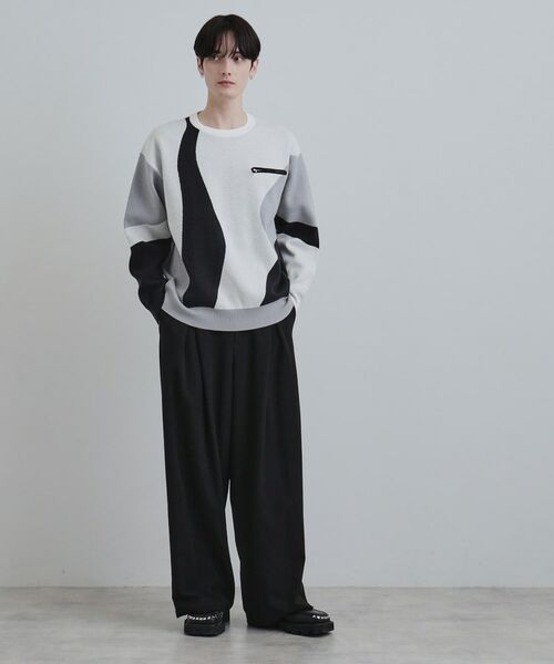 tk.TAKEO KIKUCHI / ティーケー タケオキクチ ニット・セーター | カラースキーム胸ZIPニット | 詳細3