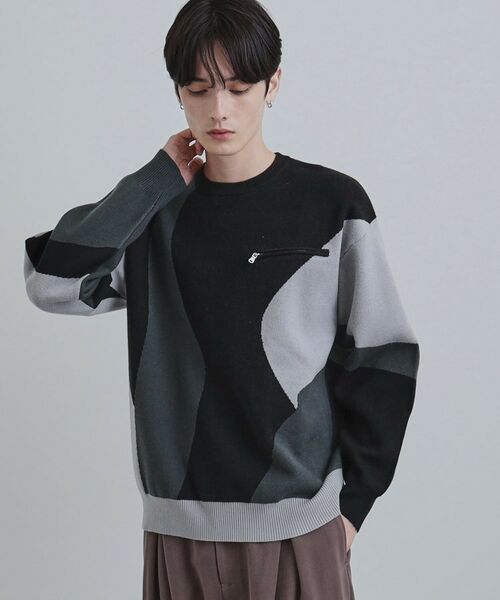 tk.TAKEO KIKUCHI / ティーケー タケオキクチ ニット・セーター | カラースキーム胸ZIPニット | 詳細6