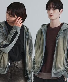 tk.TAKEO KIKUCHI / ティーケー タケオキクチ パーカー | ヴィンテージライクベロアジップパーカー