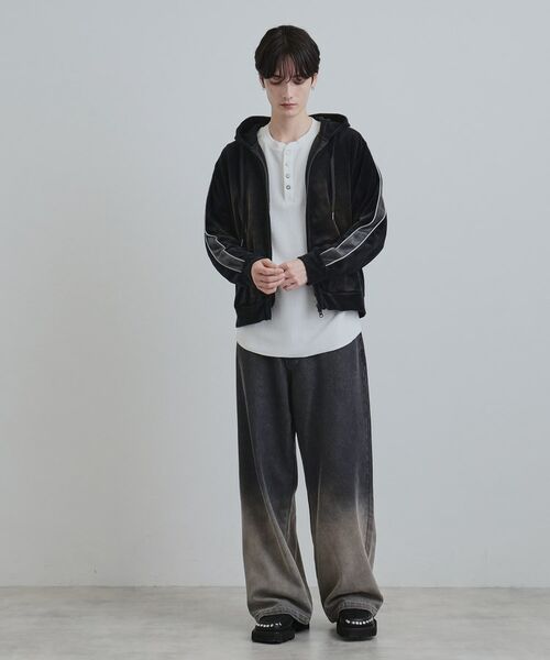 tk.TAKEO KIKUCHI / ティーケー タケオキクチ パーカー | ヴィンテージライクベロアジップパーカー | 詳細12