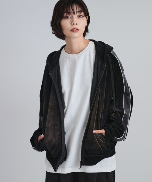 tk.TAKEO KIKUCHI / ティーケー タケオキクチ パーカー | ヴィンテージライクベロアジップパーカー | 詳細15