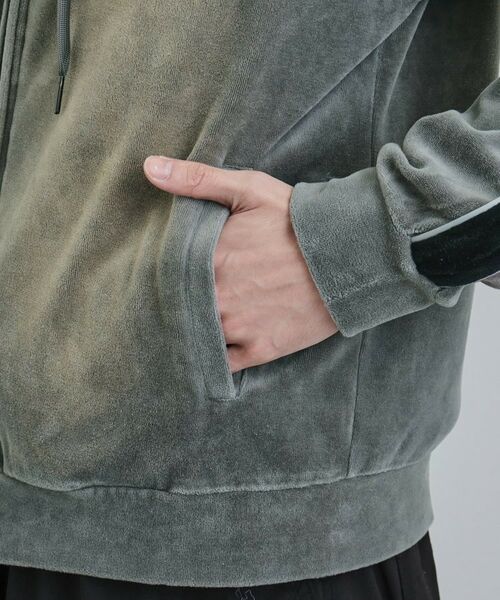 tk.TAKEO KIKUCHI / ティーケー タケオキクチ パーカー | ヴィンテージライクベロアジップパーカー | 詳細23