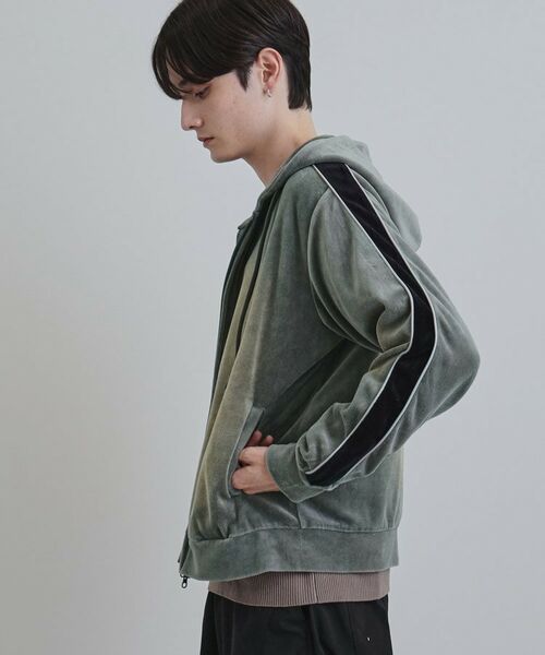 tk.TAKEO KIKUCHI / ティーケー タケオキクチ パーカー | ヴィンテージライクベロアジップパーカー | 詳細3