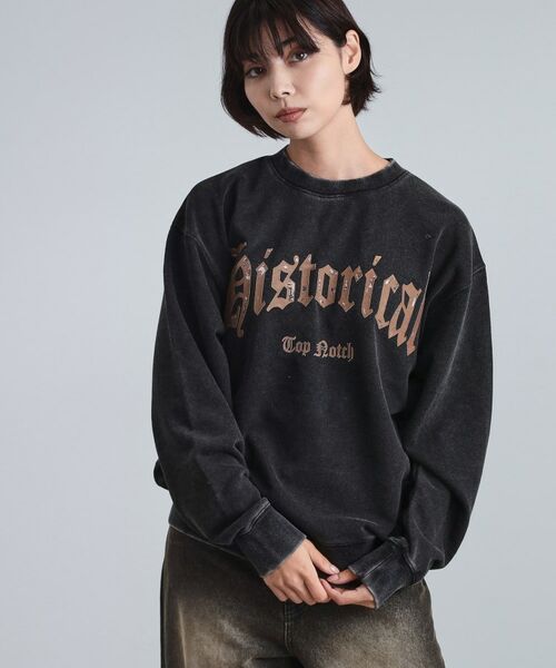 tk.TAKEO KIKUCHI / ティーケー タケオキクチ スウェット | カレッジフロッキープリントスウェット | 詳細12