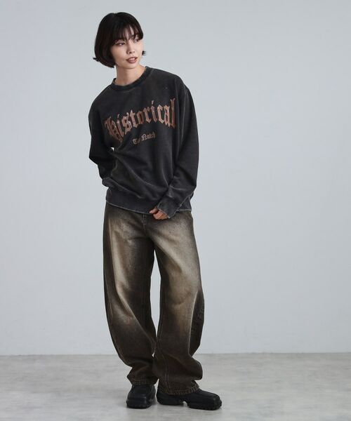 tk.TAKEO KIKUCHI / ティーケー タケオキクチ スウェット | カレッジフロッキープリントスウェット | 詳細14