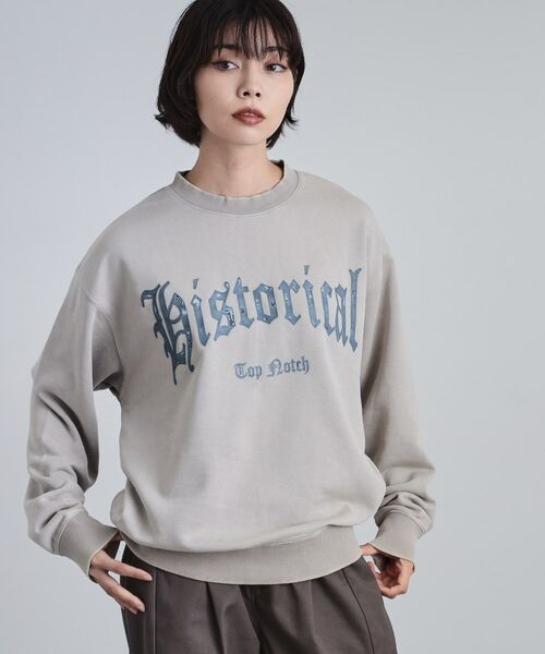 tk.TAKEO KIKUCHI / ティーケー タケオキクチ スウェット | カレッジフロッキープリントスウェット | 詳細5