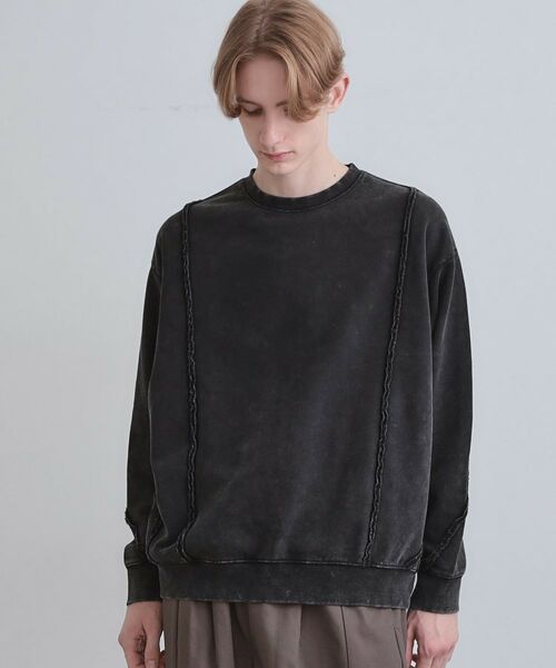 tk.TAKEO KIKUCHI / ティーケー タケオキクチ スウェット | ヘヴィウェイトヴィンテージプルオーバー(ブラック(019))