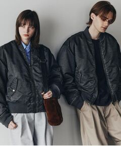 tk.TAKEO KIKUCHI / ティーケー タケオキクチ レザーブルゾン・ジャケット | ヴィンテージライクMA‐1