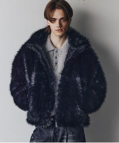 tk.TAKEO KIKUCHI / ティーケー タケオキクチ レザーブルゾン・ジャケット | ミックスフェイクファーブルゾン