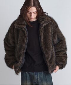 tk.TAKEO KIKUCHI / ティーケー タケオキクチ レザーブルゾン・ジャケット | ミックスフェイクファーブルゾン